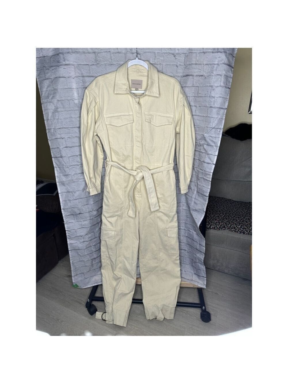Banana Republic NWT Utility Jumpsuit Small Belted Cotton Stretch - Picture 2 of 9